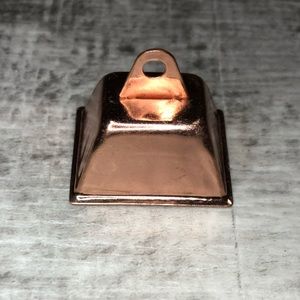 Tiny Mini Metal Copper Finish Vintage Jingle Bell Christmas Ornament Unbranded